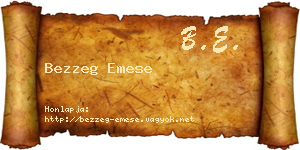 Bezzeg Emese névjegykártya